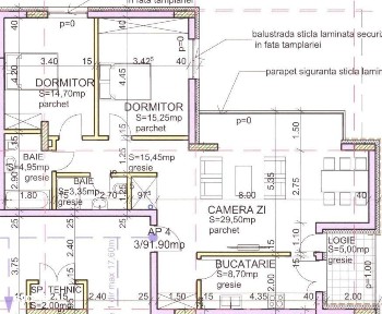 Apartament 3 camere, 2 bai, 92 mp, Zona Andrei Muresanu