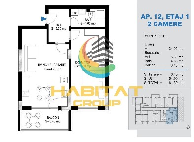 De vanzare, apartament tip studio in Pallady, metrou Nicolae Teclu