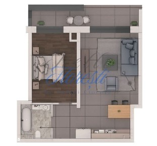 Apartament 2 camere 53,73mp, ansamblu NZEB, zona Terra