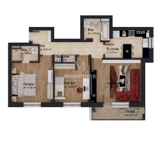 Apartament 3 camere, incalzire in pardoseala, boxa, parcare, Tractorul