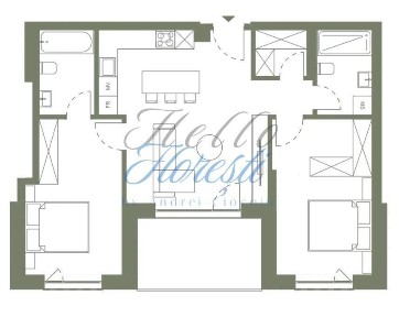 Apartament 3 camere 68.8 mp si logie 9.3 mp in Hexagon