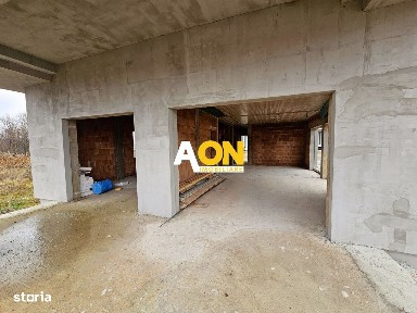 Casa nouă 123 mp utili, semifinisată, 535 mp teren, pod mansardabil