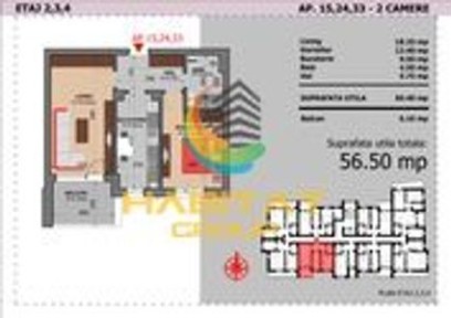 Apartament 2 Camere Decomandat Sector 4 Grand Arena 56.5 Mp