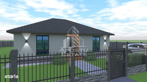 Casa individuala pe parter, 4 camere si 2 bai, 530 mp teren