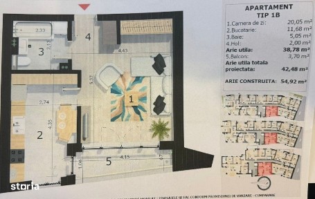 Garsoniera Ultracentrala,Bloc nou Premium