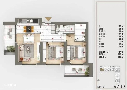 Apartament 3 camere Premium| Extra Izolatie Fonica | Titan Pallady