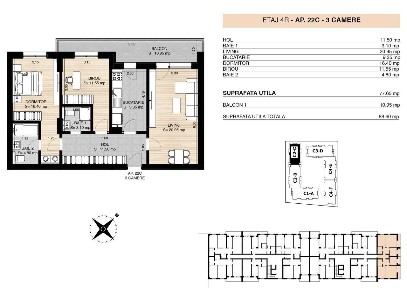 Rond OMV - Pipera - 3 camere - Faza 2 - Miluna Residence