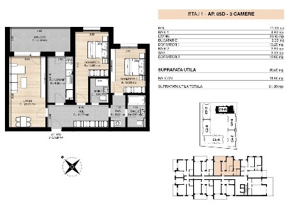 ROND OMV PIPERA - MILUNA RESIDENCE - APARTAMENT 3 CAMERE