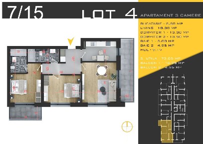 APARTAMENT 3 CAMERE / INCALZIRE PARDOSEALA / NICOLAE TECLU!