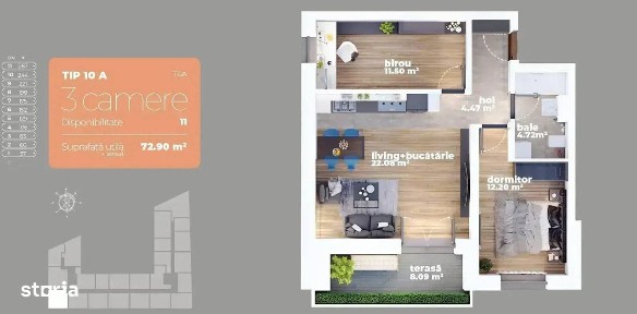 DE VANZARE 3 Camere NOU Zona Auchan Titan Bd. 1 Decembrie 0% Comision