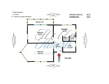 Apartament 2 camere, 51 mp in vila Zona pod IRA Cluj