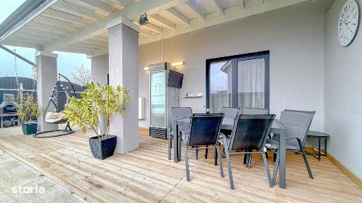 Duplex cu 4 camere, 2 bai, 3 locuri parcare, teren 397 mp, Sanpetru