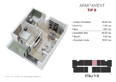 Apartament 2 camere,bloc nou,Berceni-Biruintei