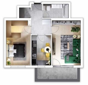 Apartament 2 camere Urban PLAZA Priveliste/ Exclus Agentii