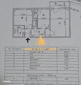 APARTAMENT 3 CAMERE | 50 mp | EREMIA GRIGORESCU