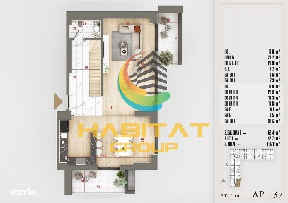 Pallady 4 camere duplex premium suprafata generoasa 195 mp