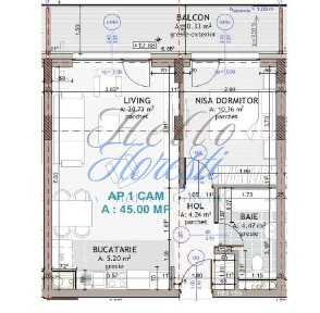 Apartament 2 camere 45mp, zona Eroilor, TVA inclus
