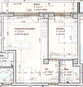 Apartament modern 2 camere, 49.3 mp + balcon 9 mp, etaj 3, bloc NZEB