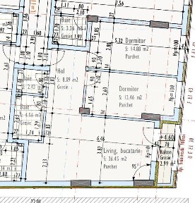 Apartament de 3 camere, semidecomandat, bloc nou, zona Pod IRA