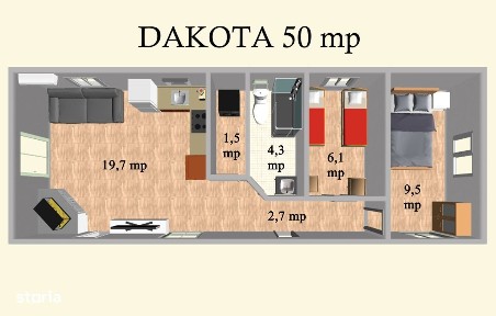 Casa Mobila Dakota 50 mp - CHAUS