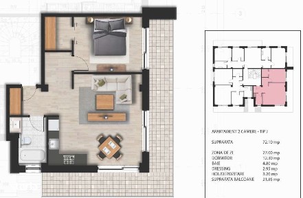 REVANZARE INTABULAT 2 camere + LOC PARCARE+ boxa hanul 3 sarmale