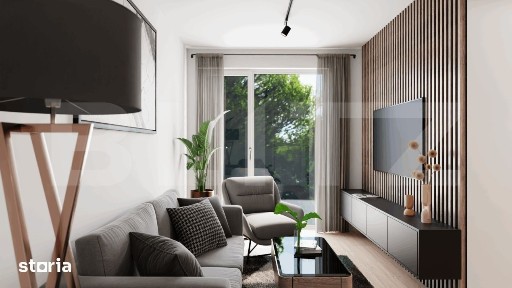 Apartament semifinisat, cu 2 camere, 44mp, balcon, in Apahida