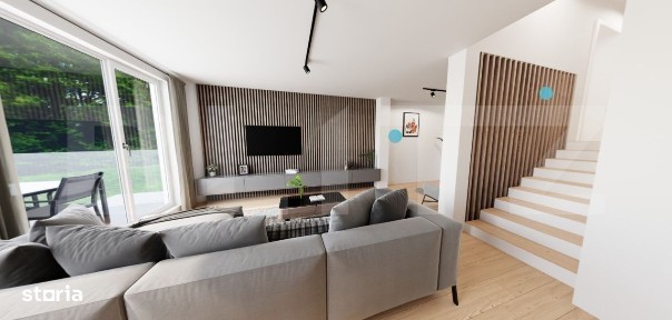 Apartament spatios cu gradina, 68mp, cu 3 camere, dressing, garaj