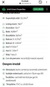 Apartament 2 camere 52.5 mp Unirii Green Properties