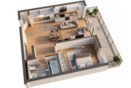 OPORTUNITATE! Ansamblu NZEB! 2 Camere terasa si balcon, Dambul-Rotund