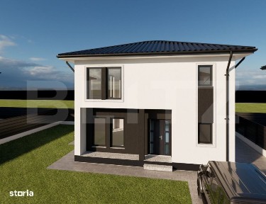 Casa moderna, materiale premium, 150 mp construiti, zona rezidentiala