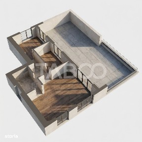 Penthouse de vanzare cu terasa de 97 mpu zona Doamna Stanca Sibiu