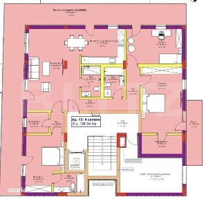 Apartament 4 camere, 126 mp, Terasa 63 mp, View Unic in spre RIVUS