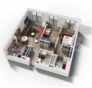 Apartament 3 camere, 97 mp - ansamblu rezidential premium, Zona Cen