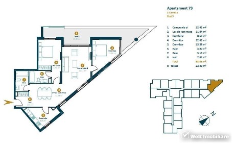 Apartamente de 3 camere, imobil nou finalizat CU CF, 2570 EURO/MP TVA