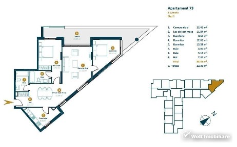 Apartamente de 3 camere, imobil nou finalizat CU CF, 2570 EURO/MP TVA