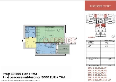 Garsoniera 38 mp - 5 minute Metrou Berceni