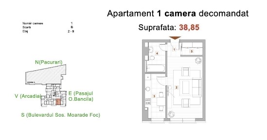 Direct dezvoltator! Apt 1 camera-Gara-Pacurari-Centru, bloc nou!