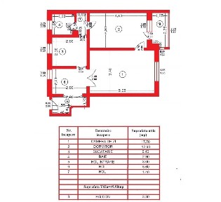 2 cam,decom.,parter cu balcon, 53 mp,Primaverii,pretabil sp. comercial