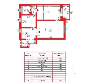 2 cam,decom.,parter cu balcon, 53 mp,Primaverii,pretabil sp. comercial
