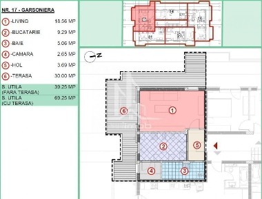 Apartament 2 camere decomandat cu terasa soseaua Leordeni.