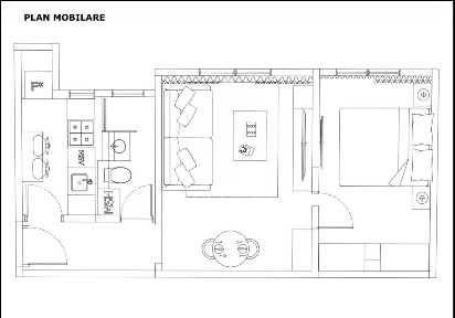 Apartament 2 camere, mobilat si utilat - 38 mp - M. Viteazu