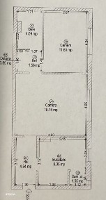 Apartament spatios - 2 camere - 55 mp - centrala proprie - Dambovita