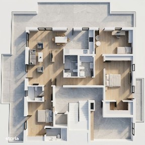 Apartament 4 CAM, SU 126.34 MP, 2 TERASE zona IRIS