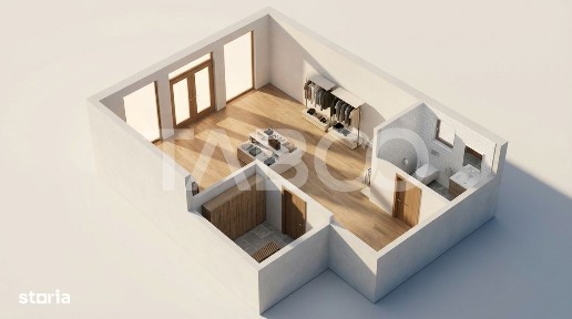 Spatiu comercial 58 mpu cu vitrina 3 m pivnita Centrul Istoric Sibiu