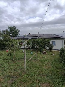 Vand casa (gospodarie) cu panouri fotovoltaice,prosumator,in sat Balta Alba,Buzau,la 18 km de intrare A7