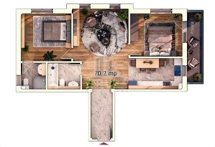 Apartament cu 3 camere/70 mp/Imobil Premium/Cartier Marasti/CF/Tva inc