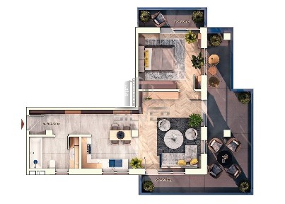 Apartament cu 2 camere/52mp/Imobil Premium/CF/Cartier Marasti.