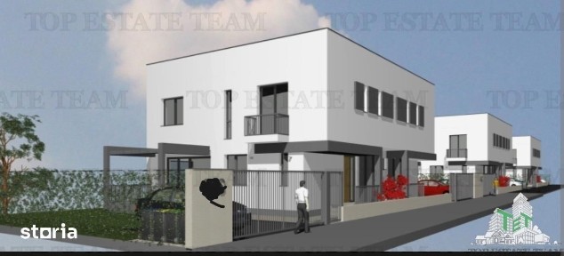 Vila individuala cuplata, in complex rezidential modern, cu 4 camere