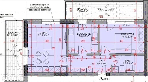 Apartament 2 camere decomandat 2 balcoane pret promotional