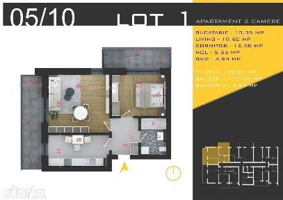 Apartament 2 camere decomandat zona Theodor Pallady